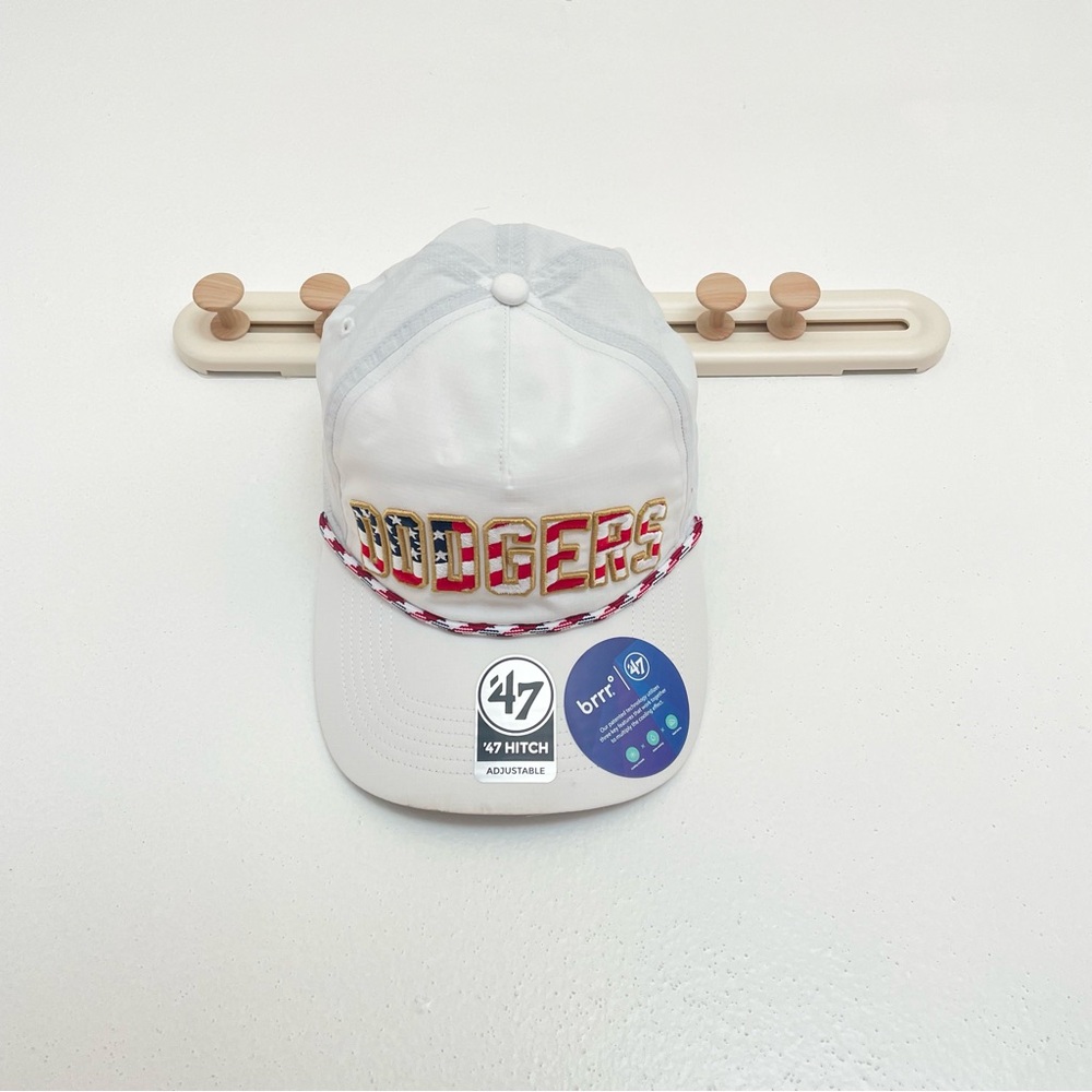 NEW ’47 Brand Dodgers American Flag Hitch Hat – Adjustable, brrr° Cooling, White